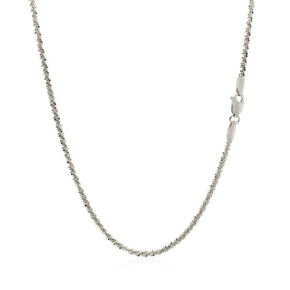 14k White Gold Sparkle Chain 1.5mm Bids.com