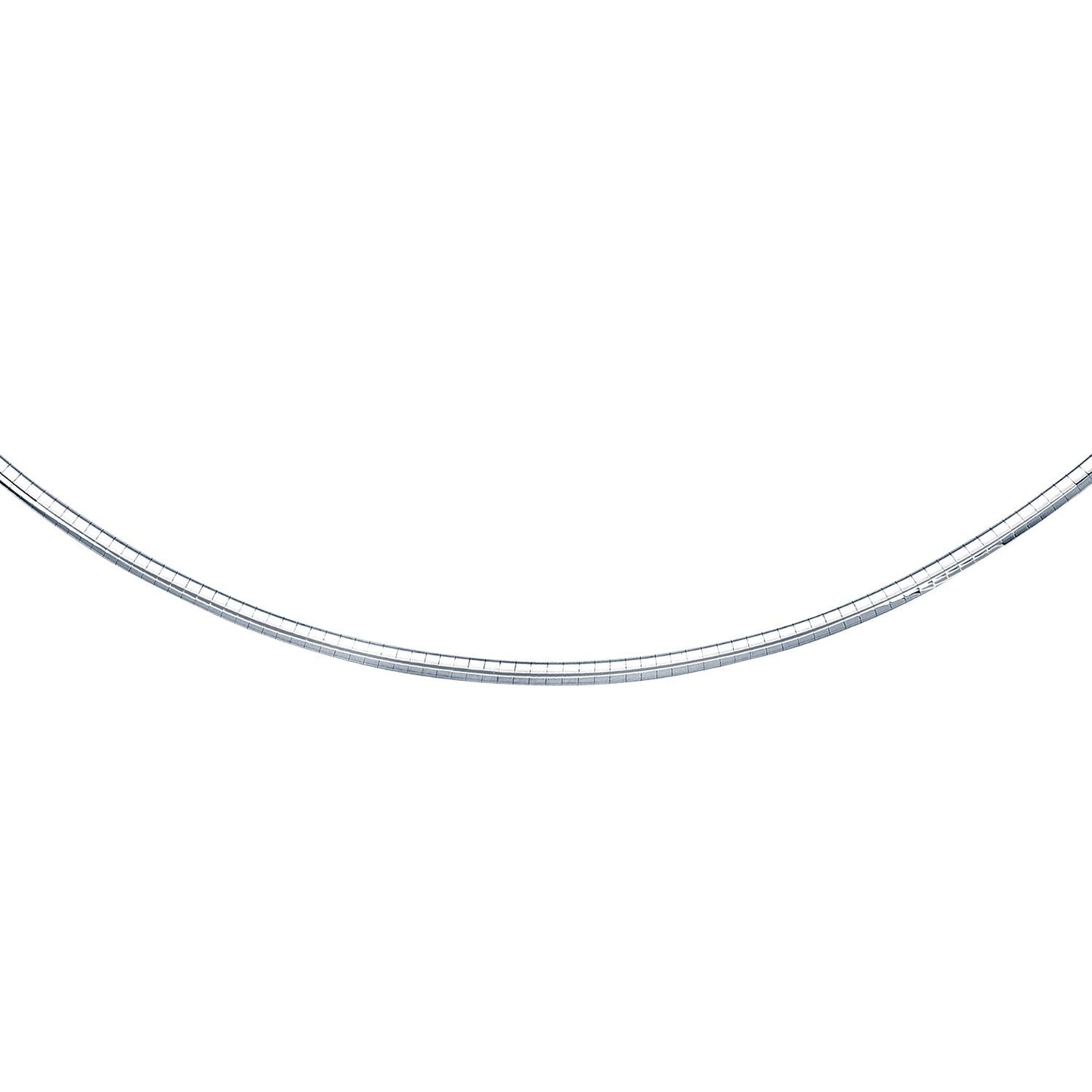 14k White Gold Chain in a Classic Omega (3 mm) Bids.com