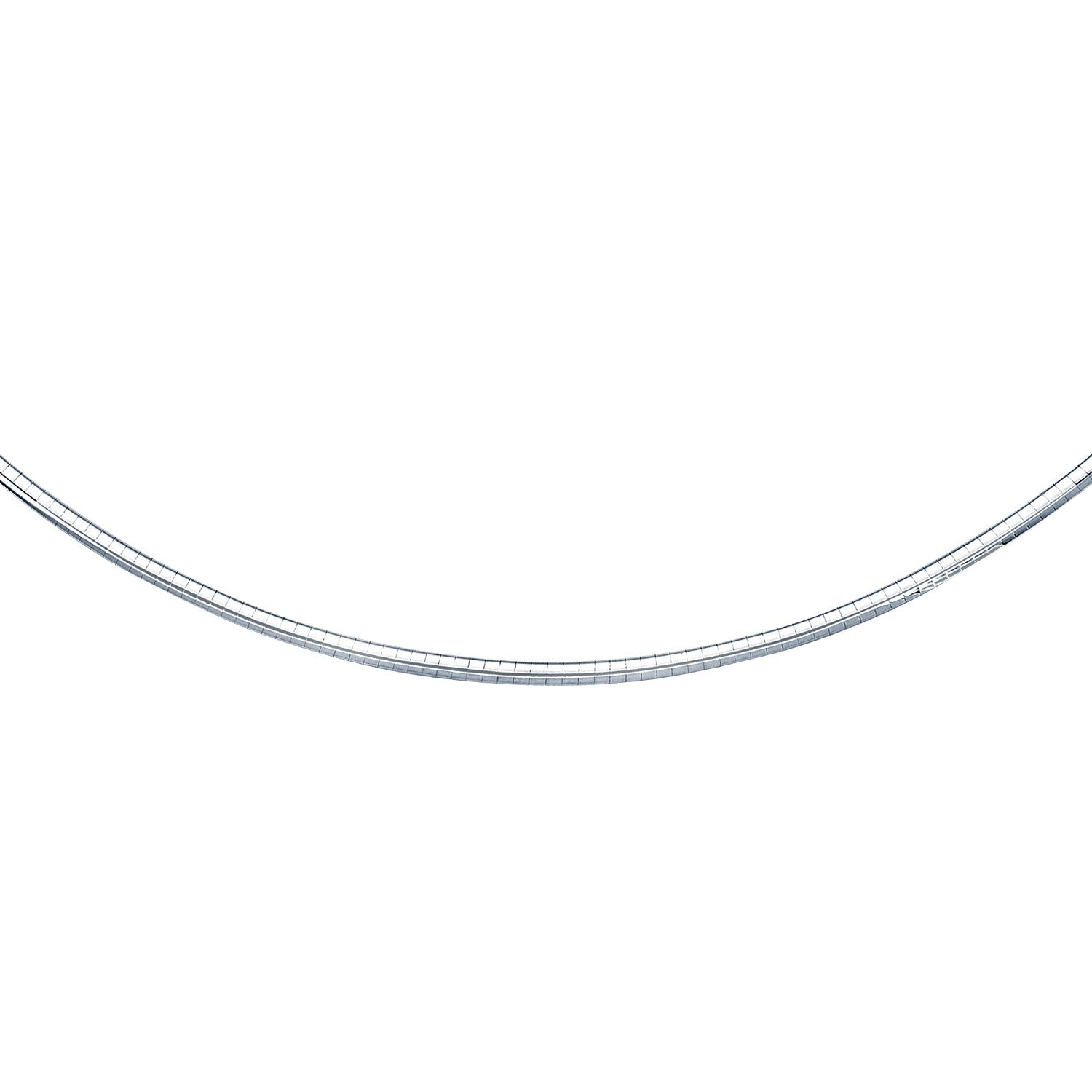14k White Gold Chain in a Classic Omega (3 mm) Bids.com