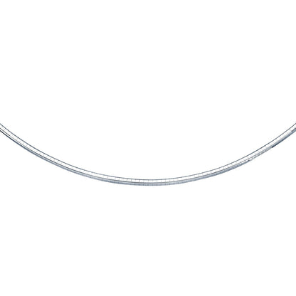 14k White Gold Chain in a Classic Omega (3 mm) Bids.com