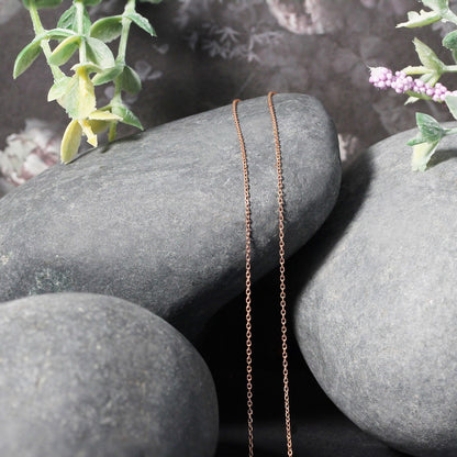 Diamond Cut Cable Link Chain in 14k Rose Gold (0.8 mm) Bids.com