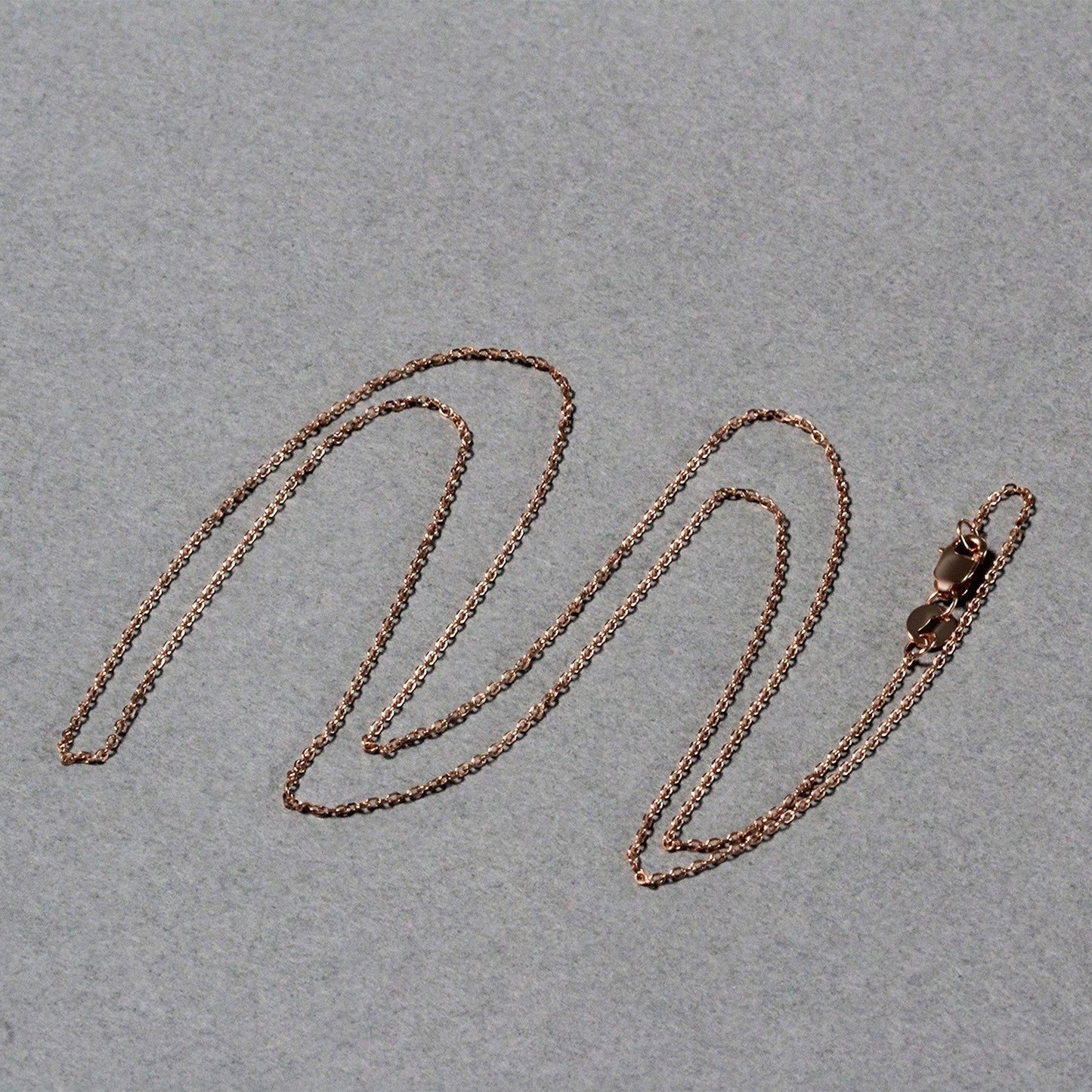 Diamond Cut Cable Link Chain in 14k Rose Gold (0.8 mm) Bids.com