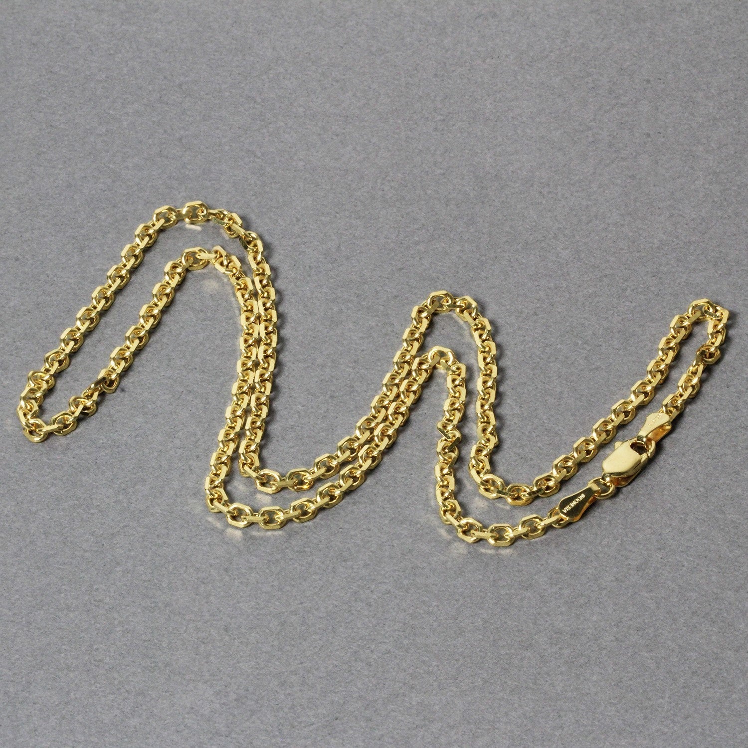 3.1mm 14k Yellow Gold Diamond Cut Cable Link Chain Bids.com