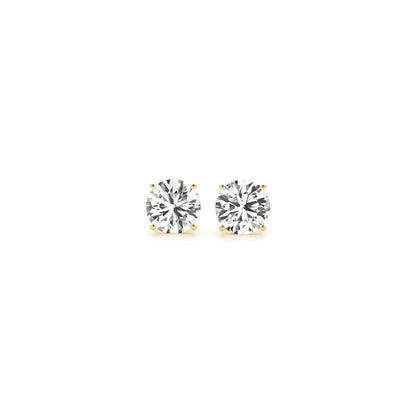 1 cttw Certified IGI Lab Grown Round Diamond Stud Earrings 14k Yellow Gold (G/VS2) Bids.com