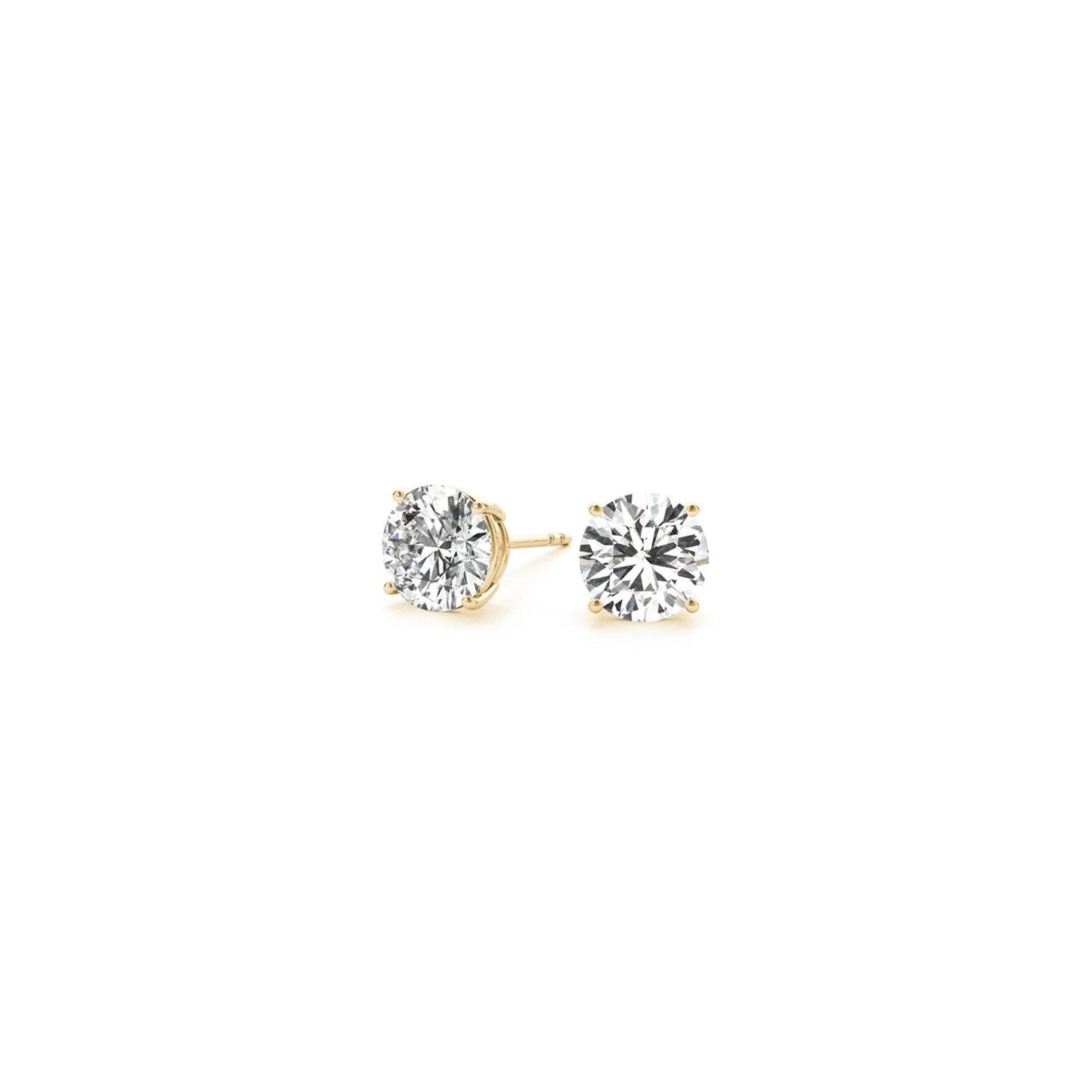 1 cttw Certified IGI Lab Grown Round Diamond Stud Earrings 14k Yellow Gold (G/VS2) Bids.com