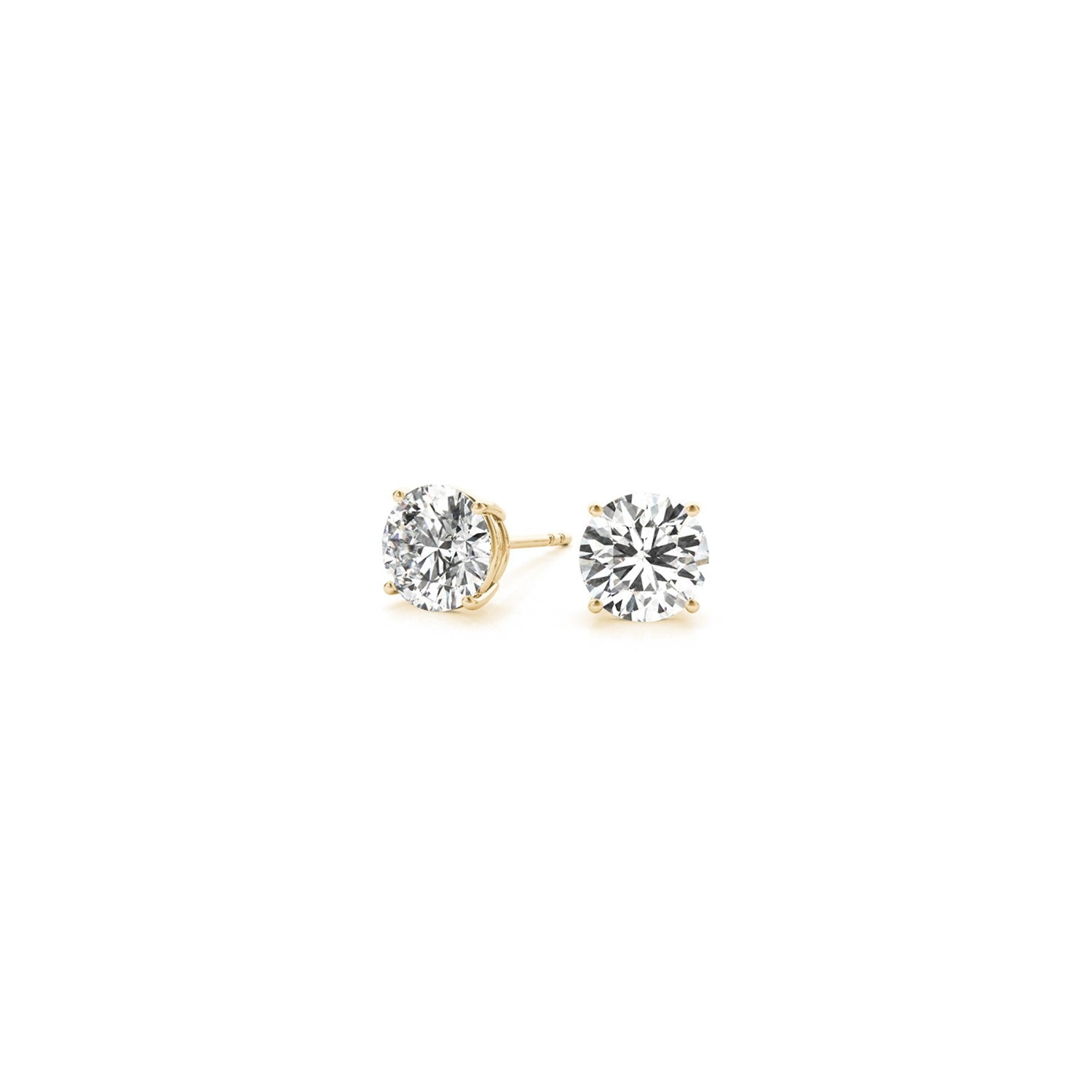 1 cttw Certified IGI Lab Grown Round Diamond Stud Earrings 14k Yellow Gold (G/VS2) Bids.com