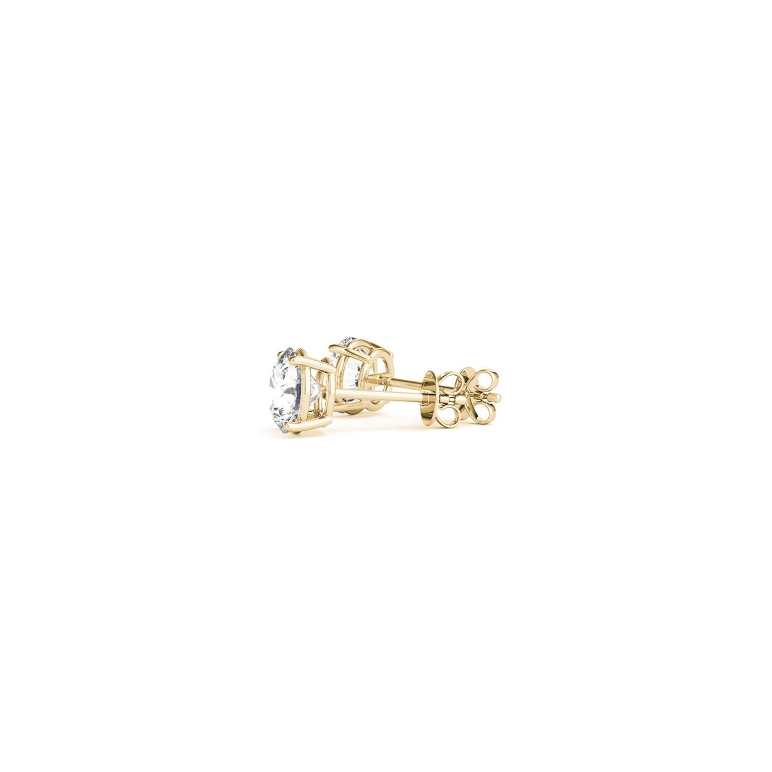 1 cttw Certified IGI Lab Grown Round Diamond Stud Earrings 14k Yellow Gold (G/VS2) Bids.com