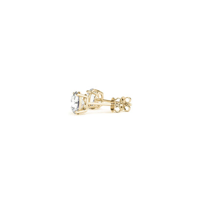 1 cttw Certified IGI Lab Grown Round Diamond Stud Earrings 14k Yellow Gold (G/VS2) Bids.com