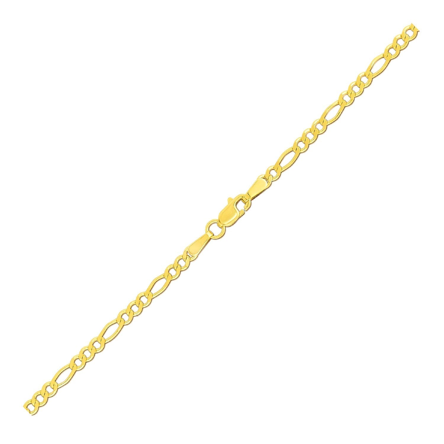 2.8mm 14k Yellow Gold Figaro Anklet Bids.com