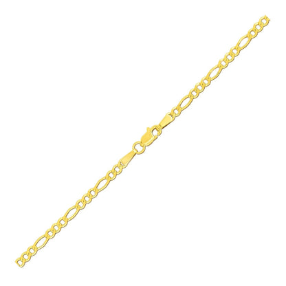 2.8mm 14k Yellow Gold Figaro Anklet Bids.com