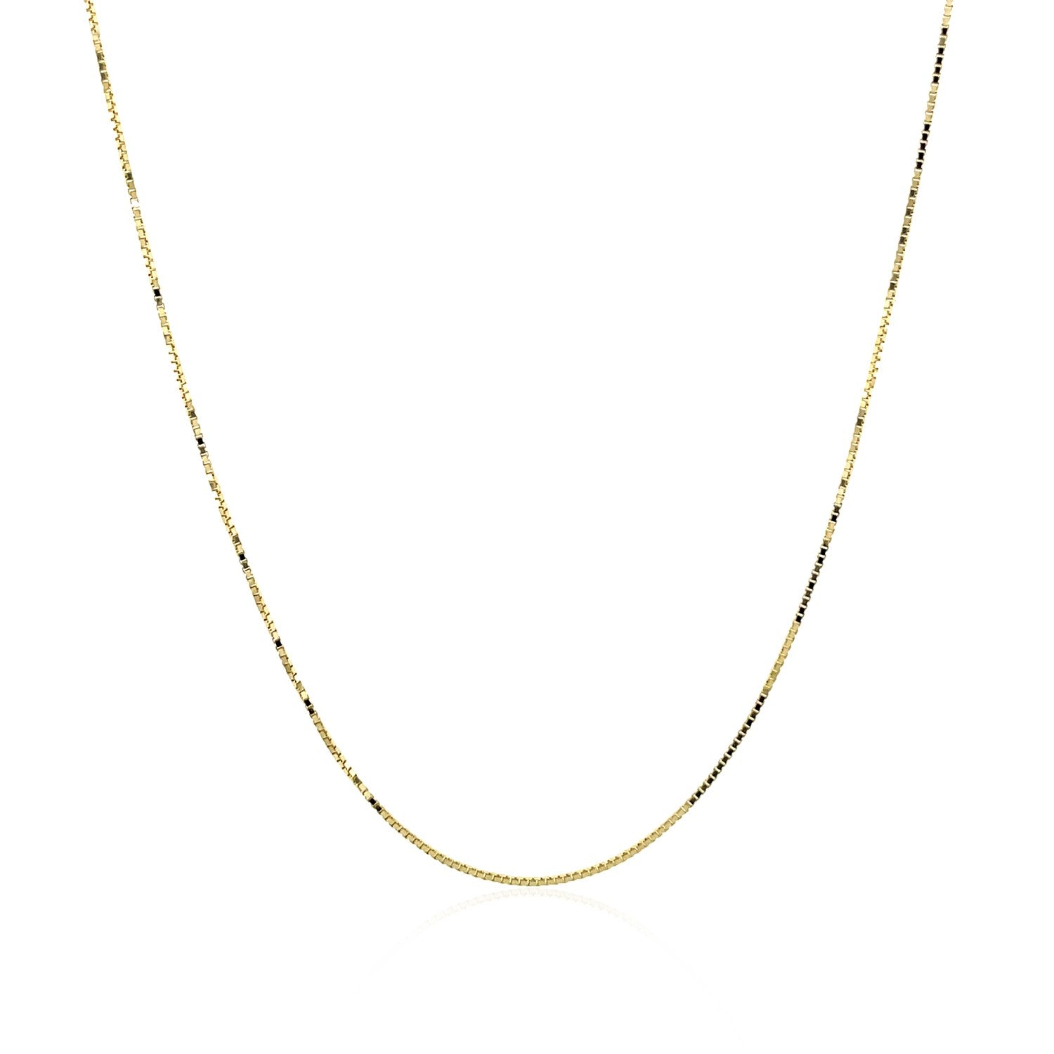 14k Yellow Gold Classic Box Chain 0.6mm Bids.com