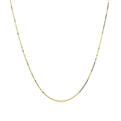 14k Yellow Gold Classic Box Chain 0.6mm Bids.com