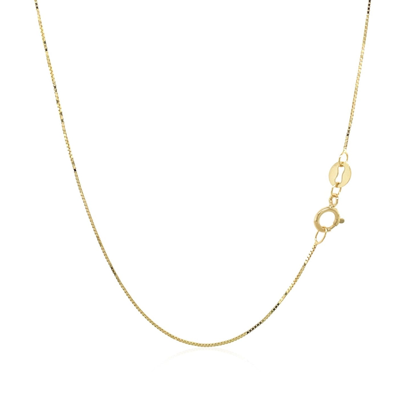 14k Yellow Gold Classic Box Chain 0.6mm Bids.com