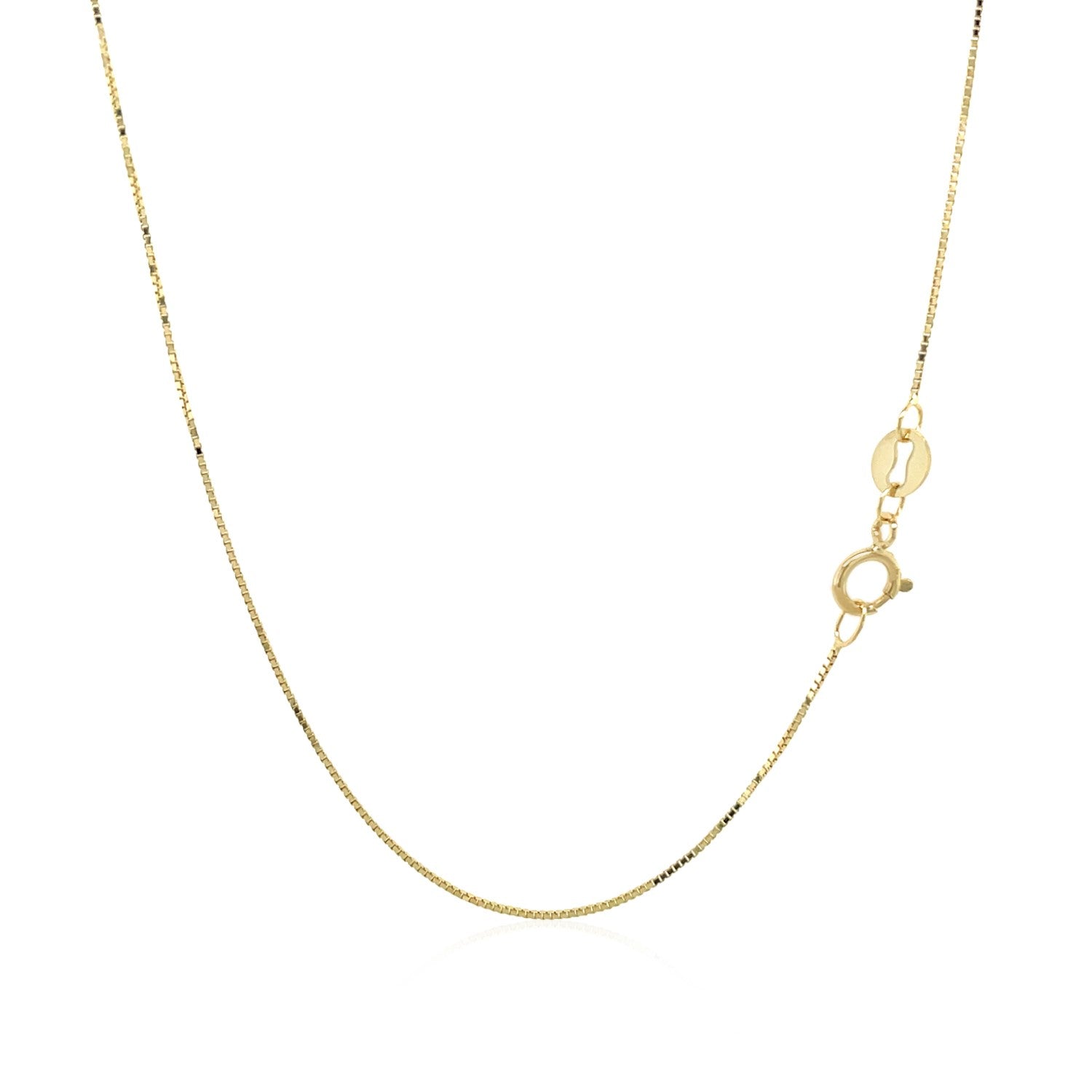 14k Yellow Gold Classic Box Chain 0.6mm Bids.com