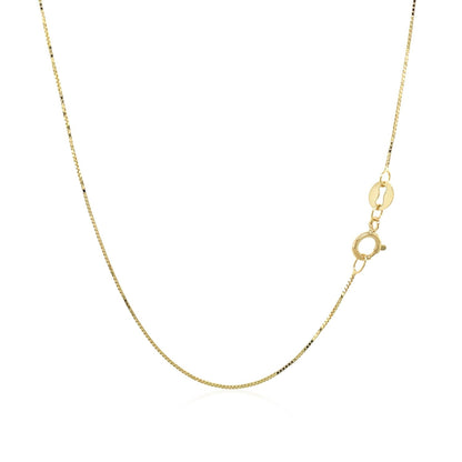 14k Yellow Gold Classic Box Chain 0.6mm Bids.com