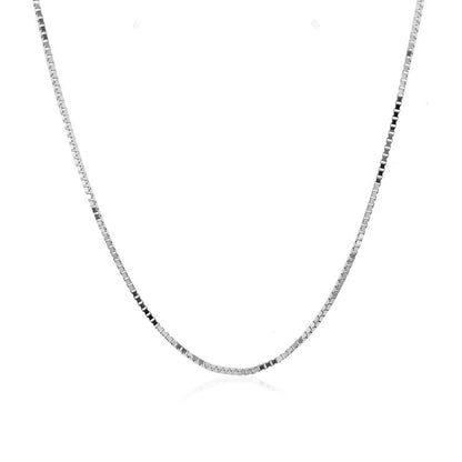 10k White Gold Classic Box Chain 1.0mm Bids.com