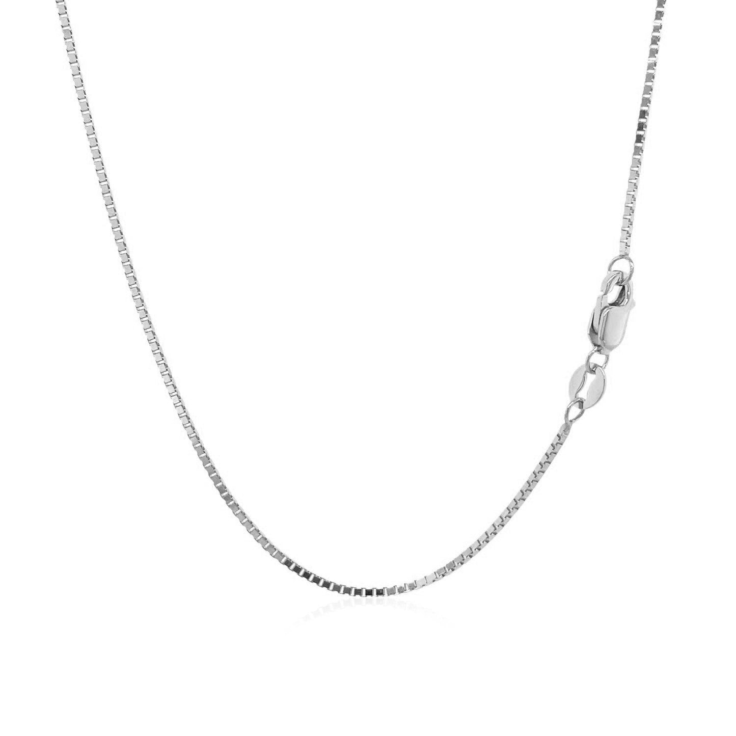 10k White Gold Classic Box Chain 1.0mm Bids.com