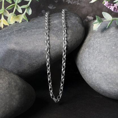 3.2mm 14k White Gold Oval Rolo Chain Bids.com