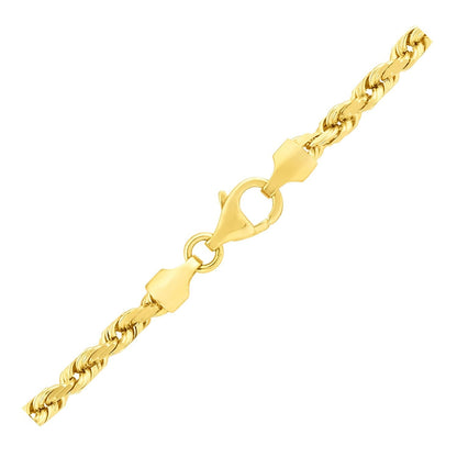 14k Yellow Gold Solid Diamond Cut Rope Chain (4.00 mm) Bids.com