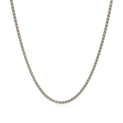 Sterling Silver Rhodium Plated Wheat Chain 1.3mm Bids.com