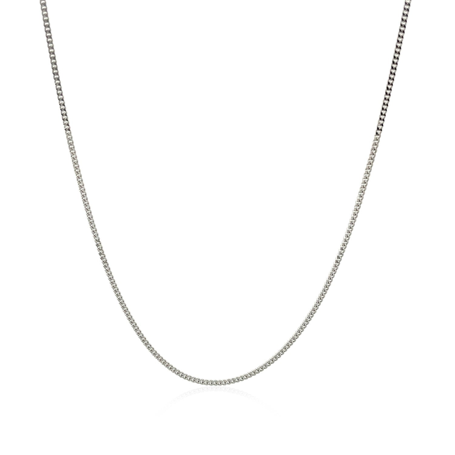 14k White Gold Gourmette Chain 1.0mm Bids.com