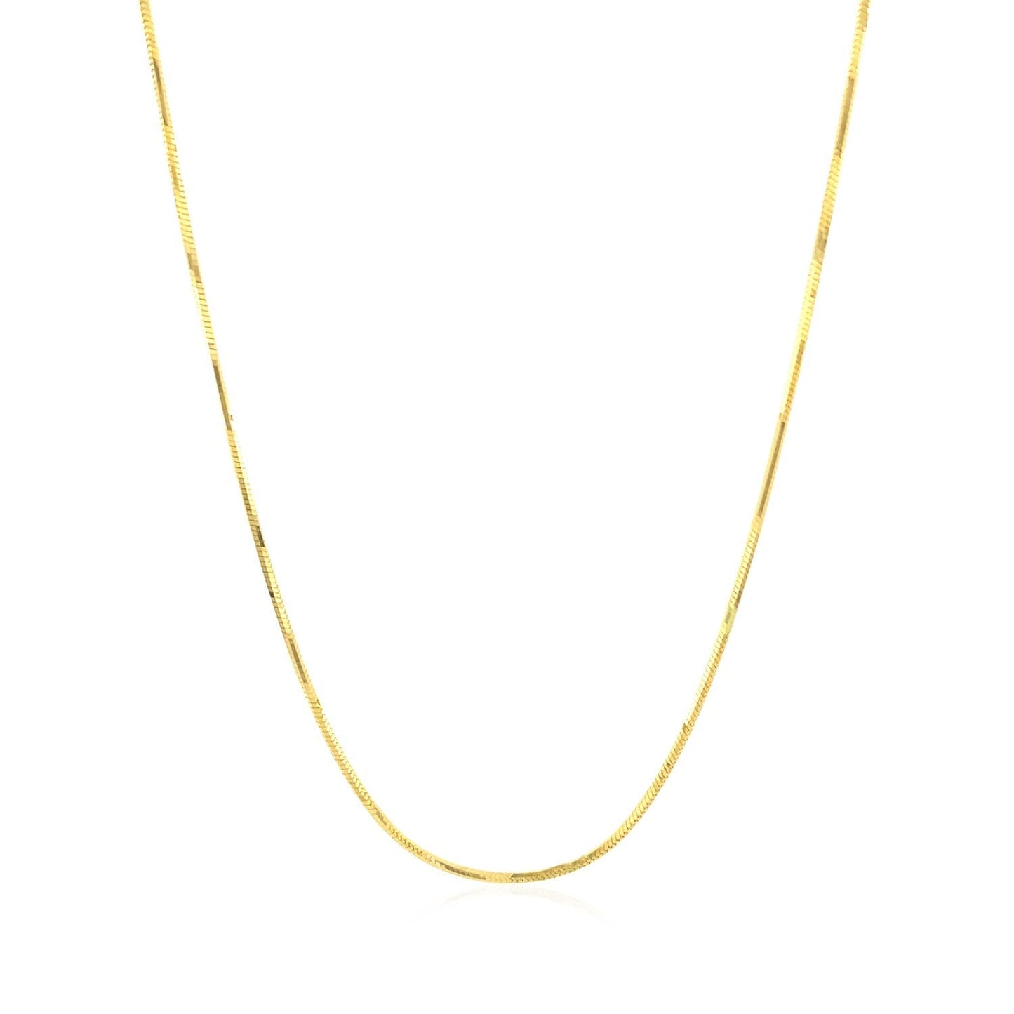 14k Yellow Gold Octagonal Shiny Snake Chain 0.8mm Bids.com