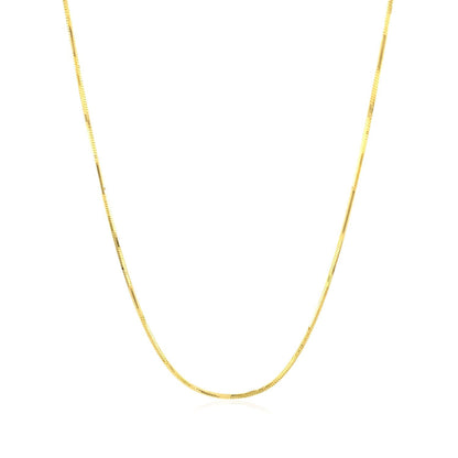 14k Yellow Gold Octagonal Shiny Snake Chain 0.8mm Bids.com