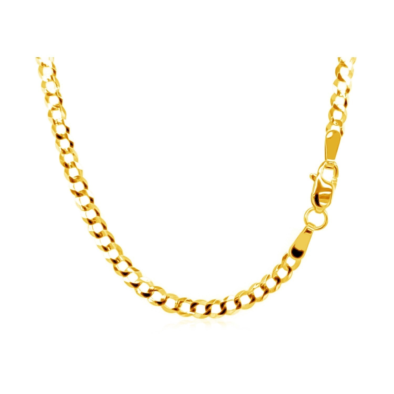 2.4mm 10k Yellow Gold Curb Chain Bids.com