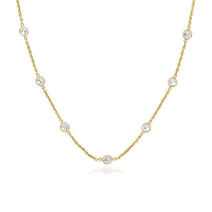 14k Yellow Gold CZ By the Yard Long Links Bids.com
