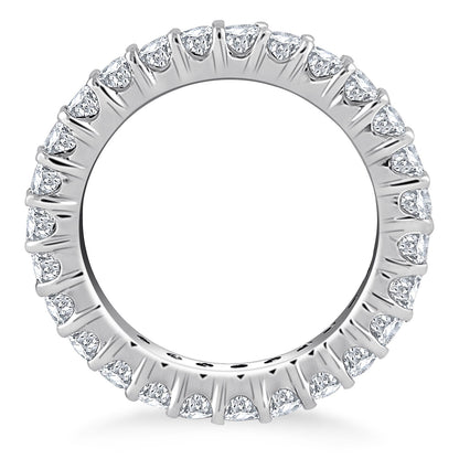 14k White Gold Common Prong Round Diamond Eternity Ring Bids.com