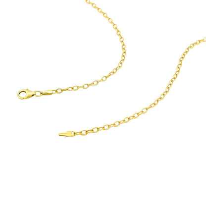 2.5mm 14k Yellow Gold Pendant Chain with Textured Links Bids.com