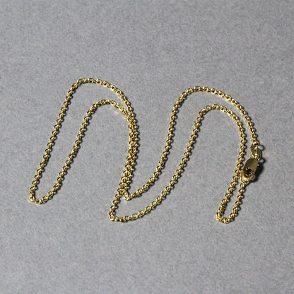 14k Yellow Gold Diamond Cut Cable Link Chain 1.4mm Bids.com