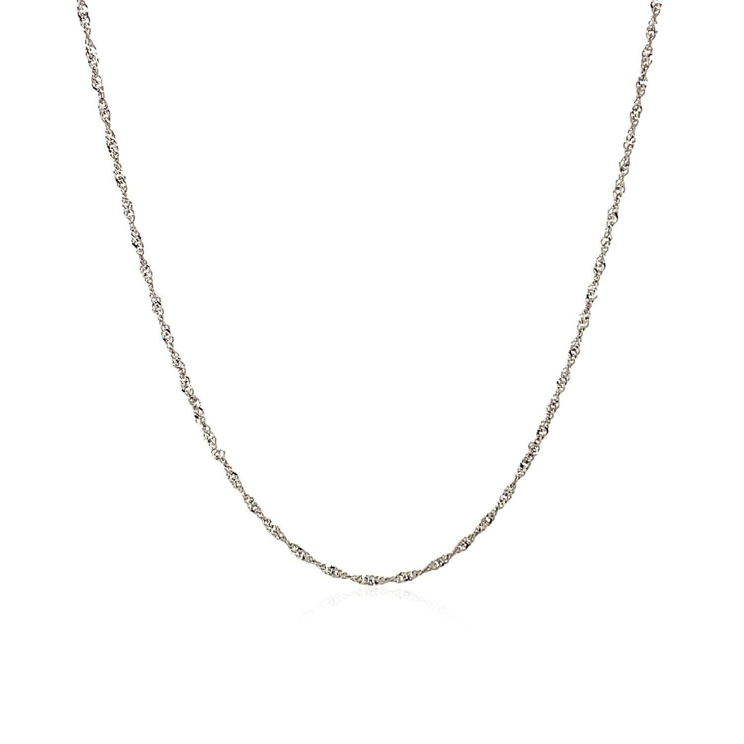 10k White Gold Singapore Chain 1.0mm Bids.com