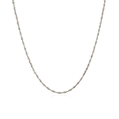 10k White Gold Singapore Chain 1.0mm Bids.com