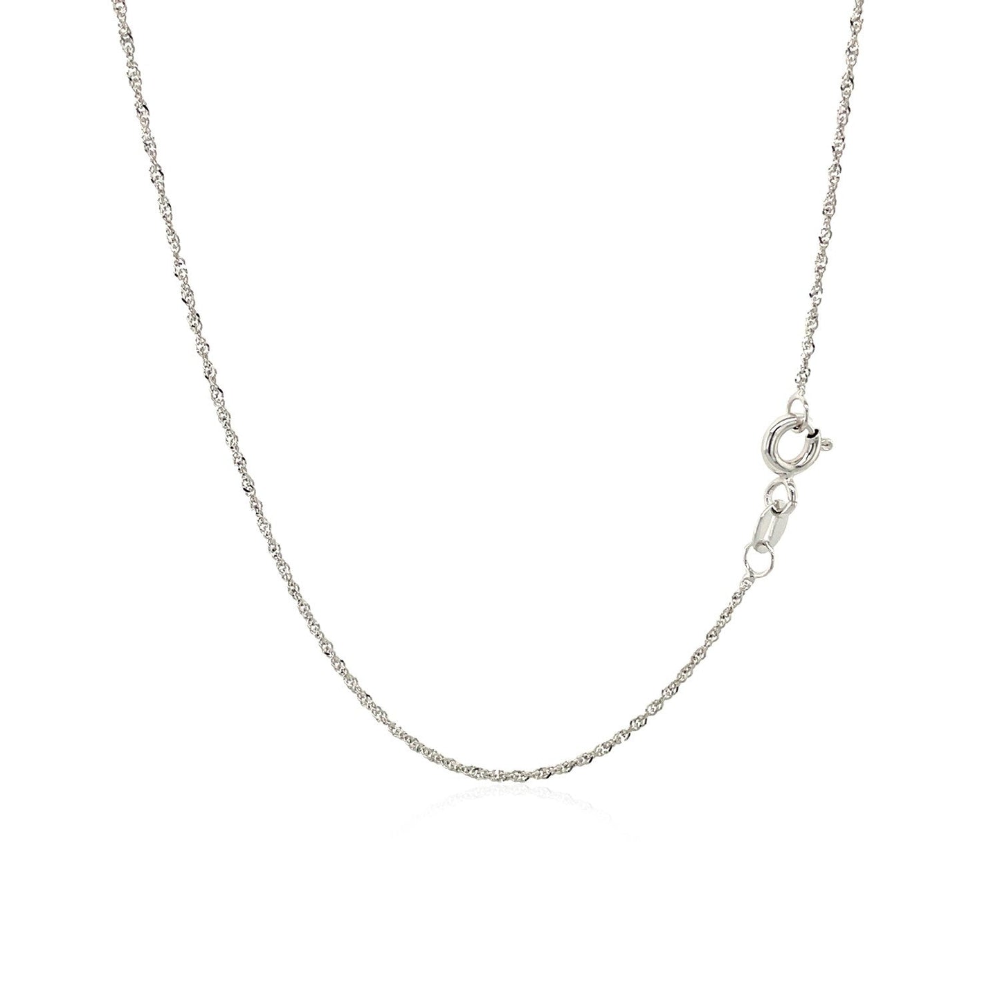 10k White Gold Singapore Chain 1.0mm Bids.com