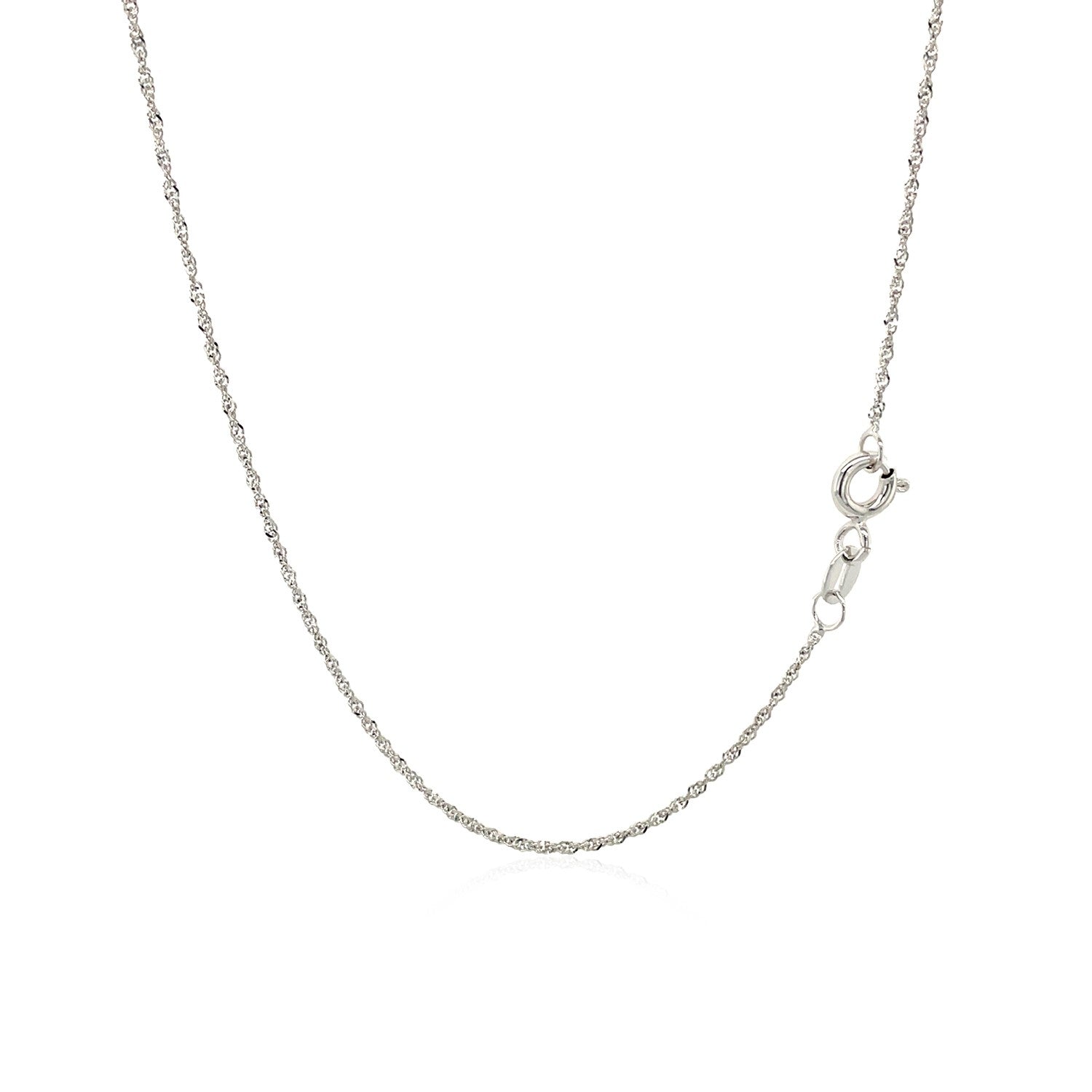 10k White Gold Singapore Chain 1.0mm Bids.com