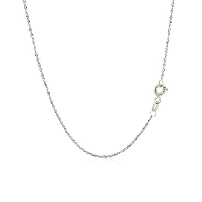10k White Gold Singapore Chain 1.0mm Bids.com