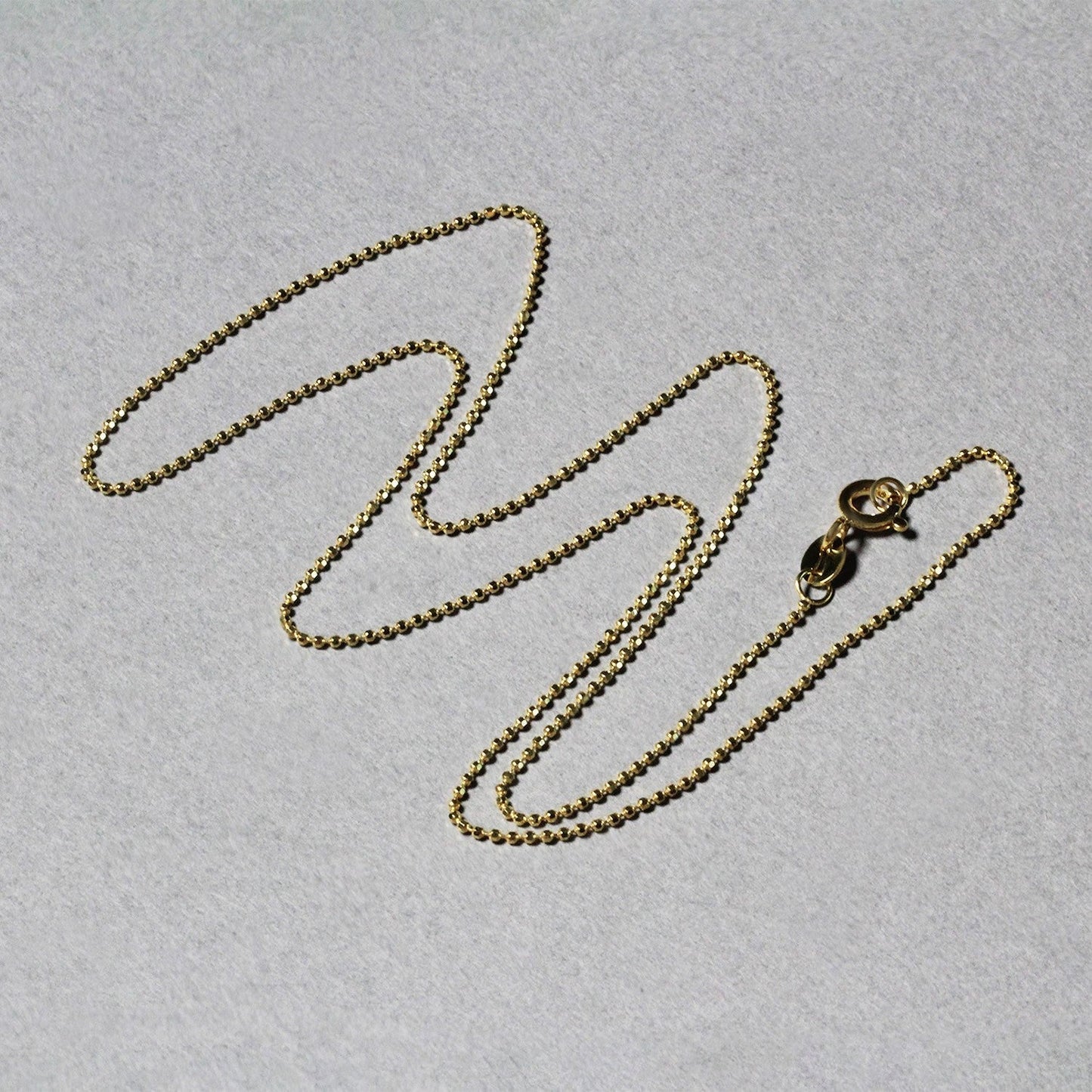 14k Yellow Gold Diamond-Cut Bead Chain 1.0mm Bids.com