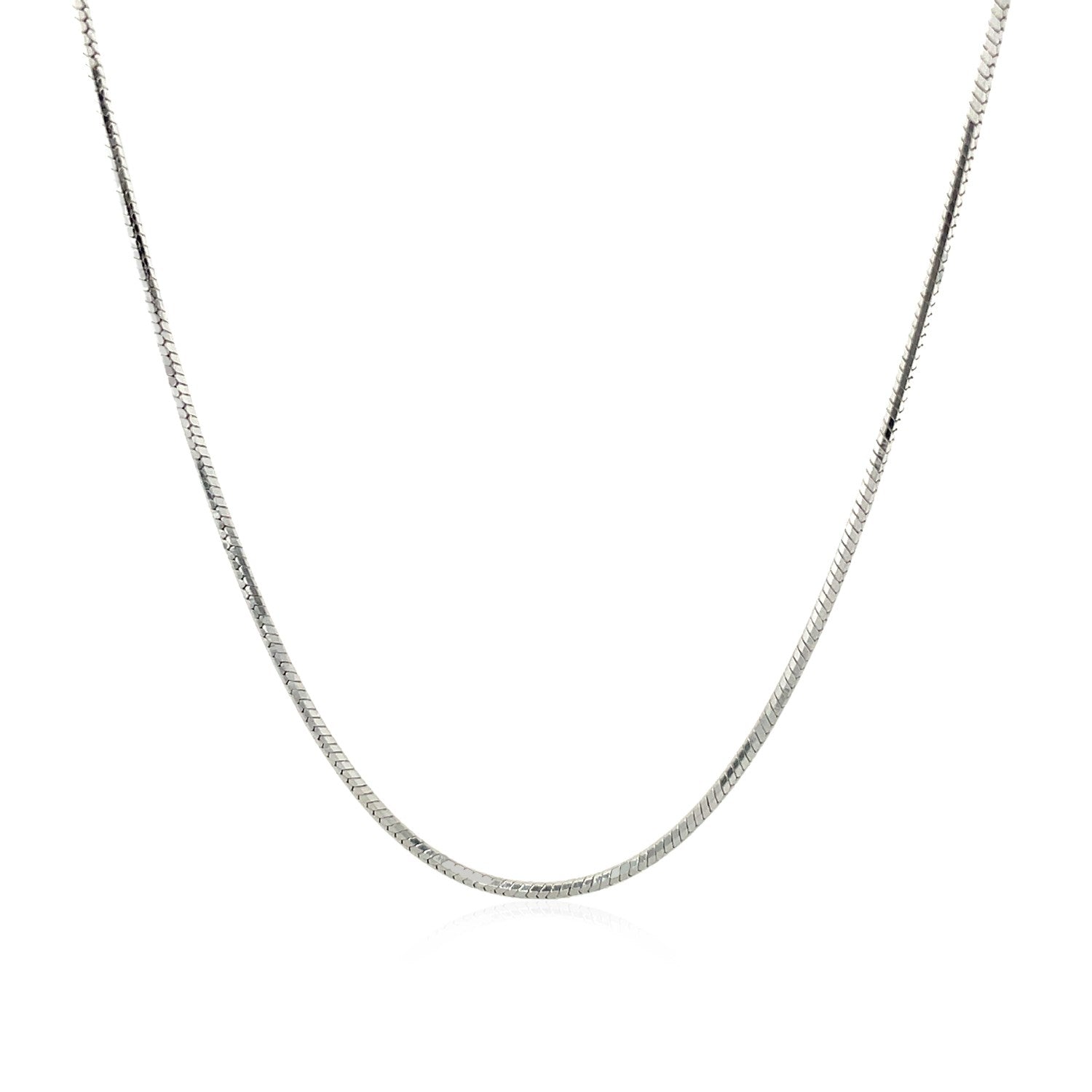 Sterling Silver Rhodium Plated Octagonal Snake Chain 1.1mm Bids.com