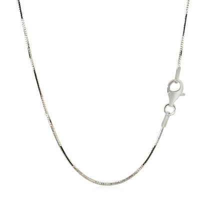 Sterling Silver Rhodium Plated Octagonal Snake Chain 1.1mm Bids.com