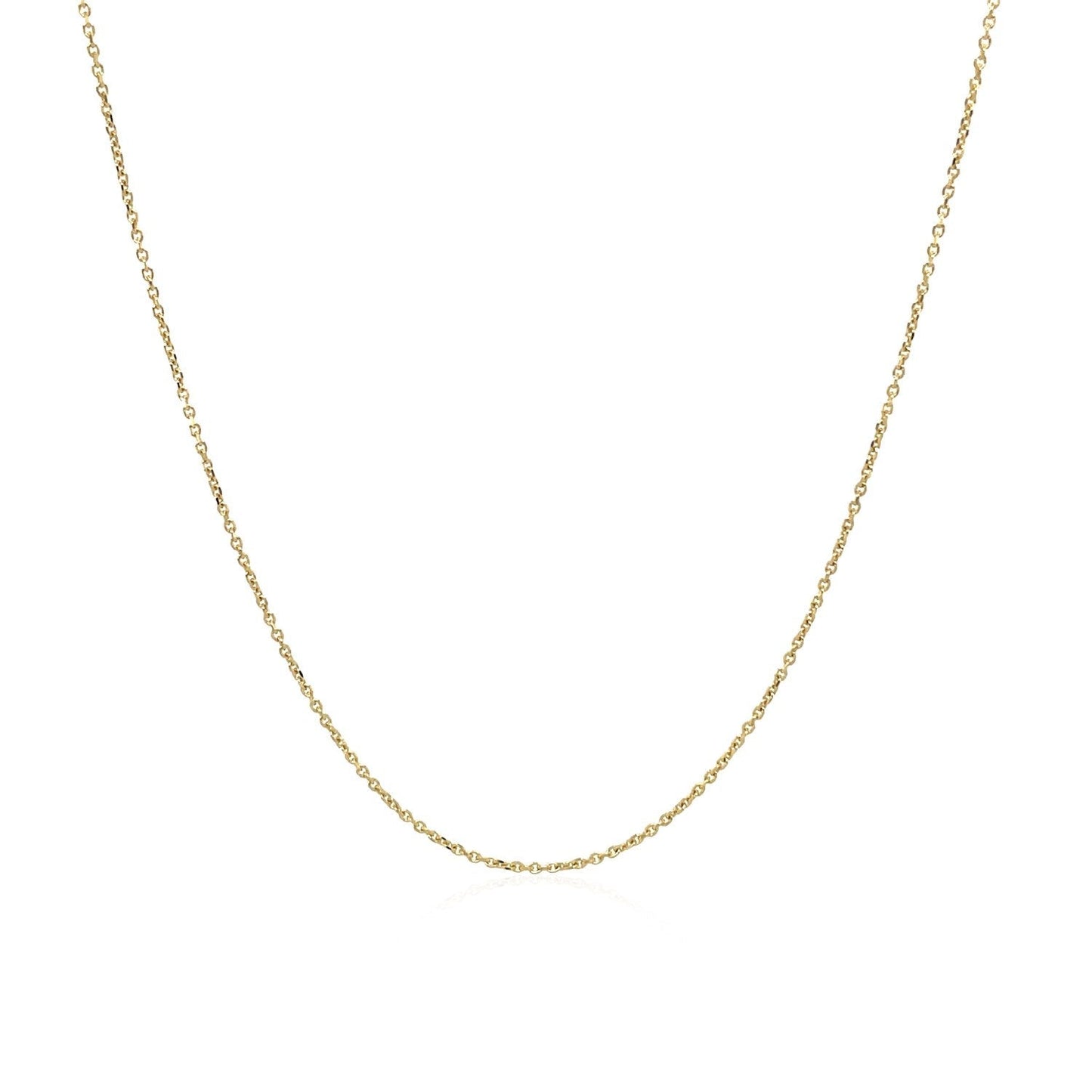 14k Yellow Gold Cable Link Chain 0.5mm Bids.com