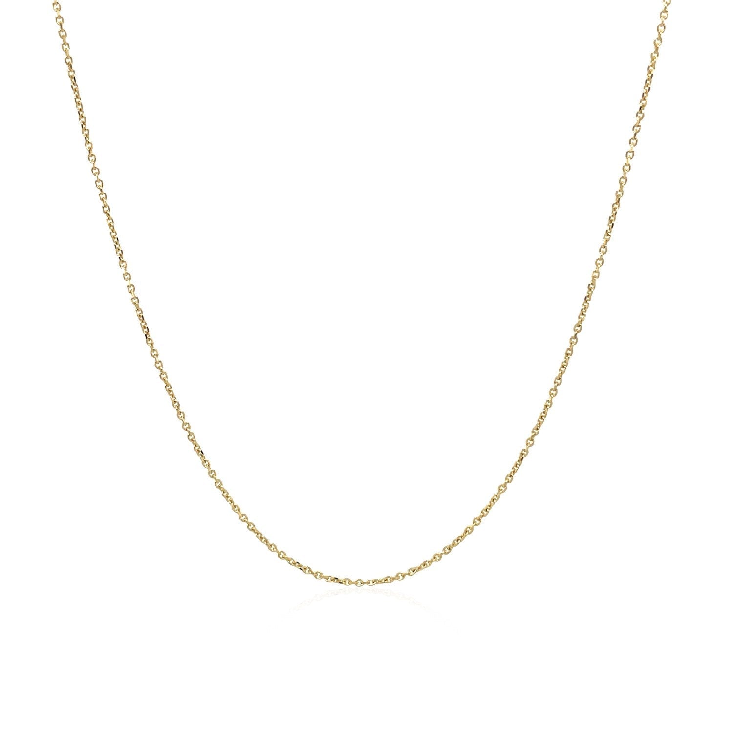14k Yellow Gold Cable Link Chain 0.5mm Bids.com