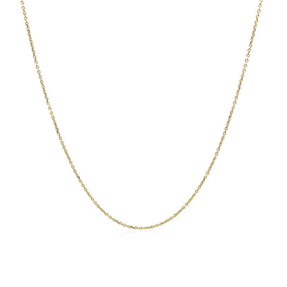 14k Yellow Gold Cable Link Chain 0.5mm Bids.com