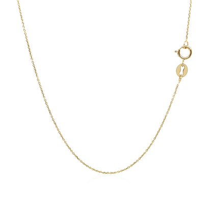 14k Yellow Gold Cable Link Chain 0.5mm Bids.com