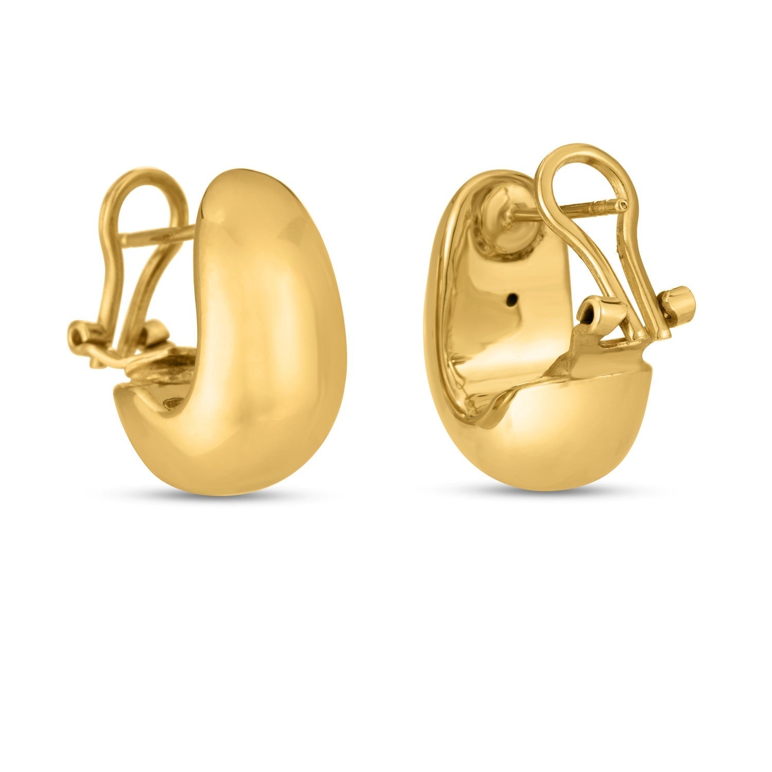 14k Yellow Gold Fancy Omega Hoops Bids.com