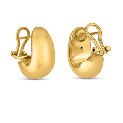 14k Yellow Gold Fancy Omega Hoops Bids.com