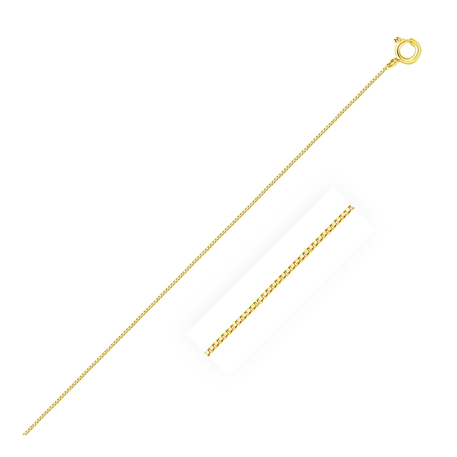 14k Yellow Gold Classic Box Chain 0.45mm Bids.com