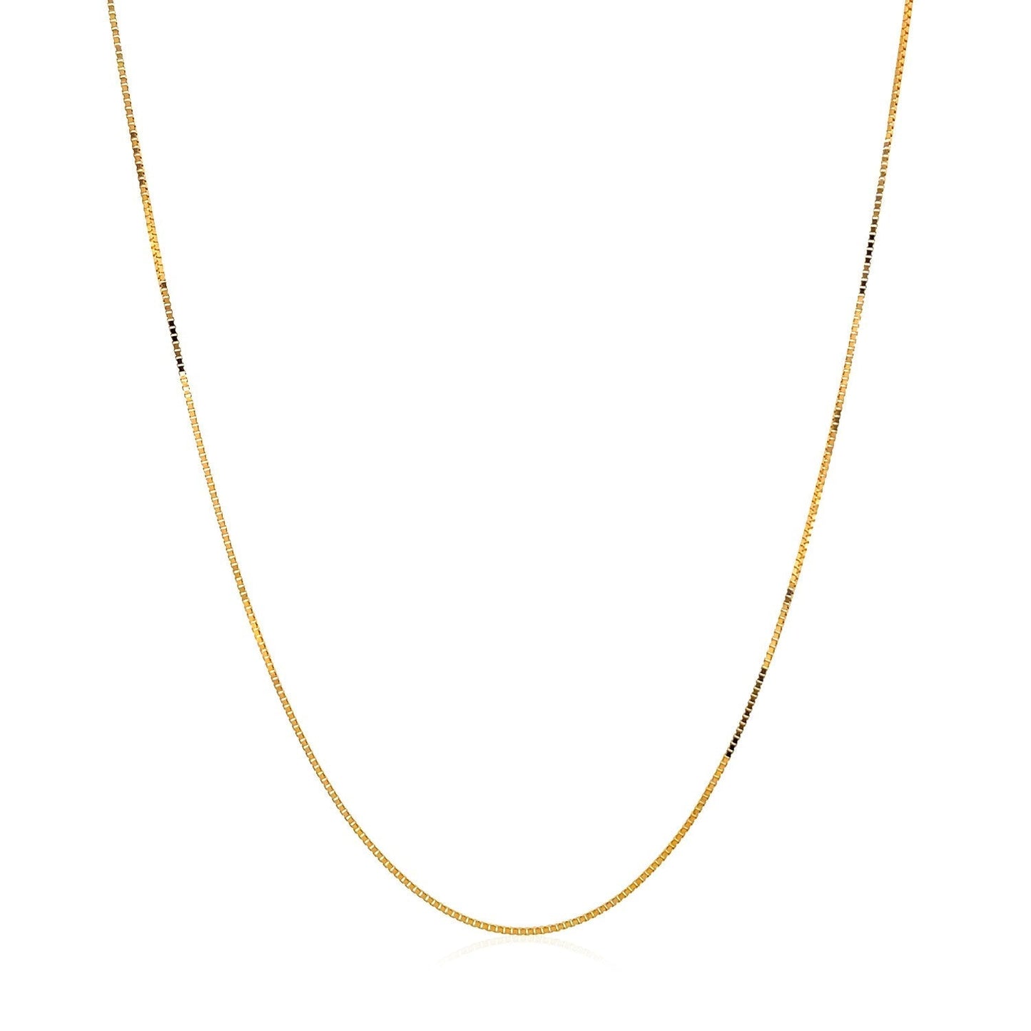 14k Yellow Gold Classic Box Chain 0.45mm Bids.com