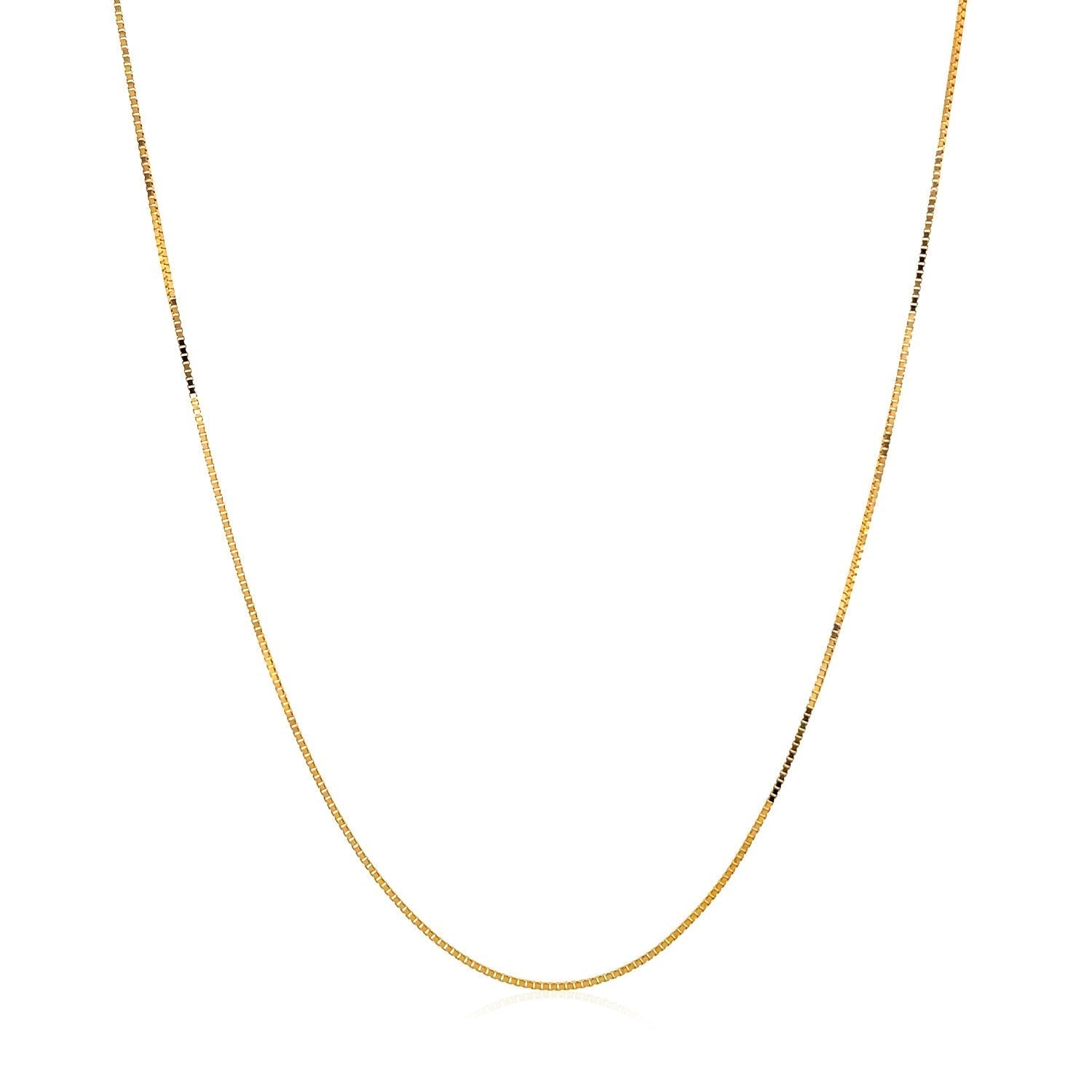 14k Yellow Gold Classic Box Chain 0.45mm Bids.com