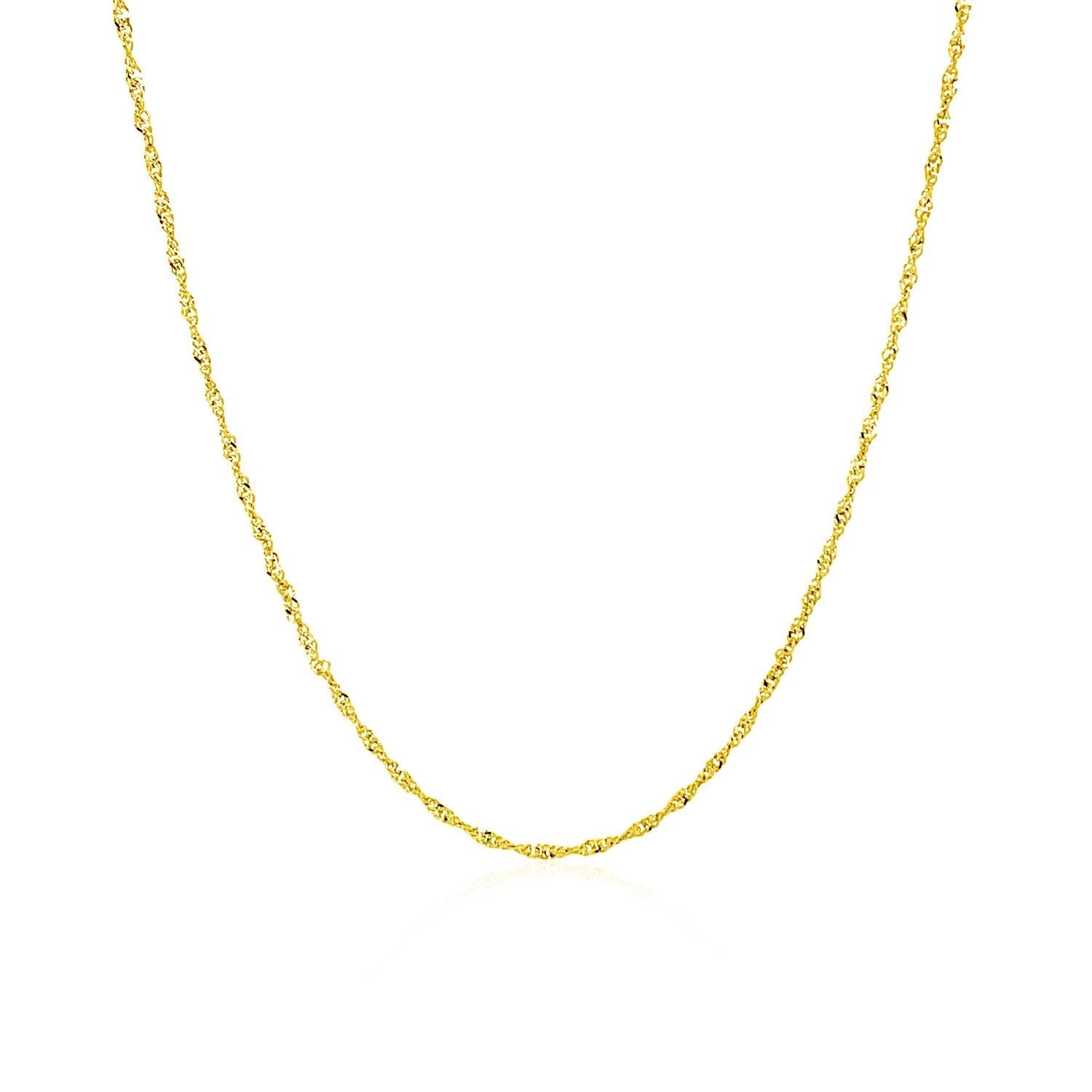 10k Yellow Gold Singapore Chain 1.0mm Bids.com